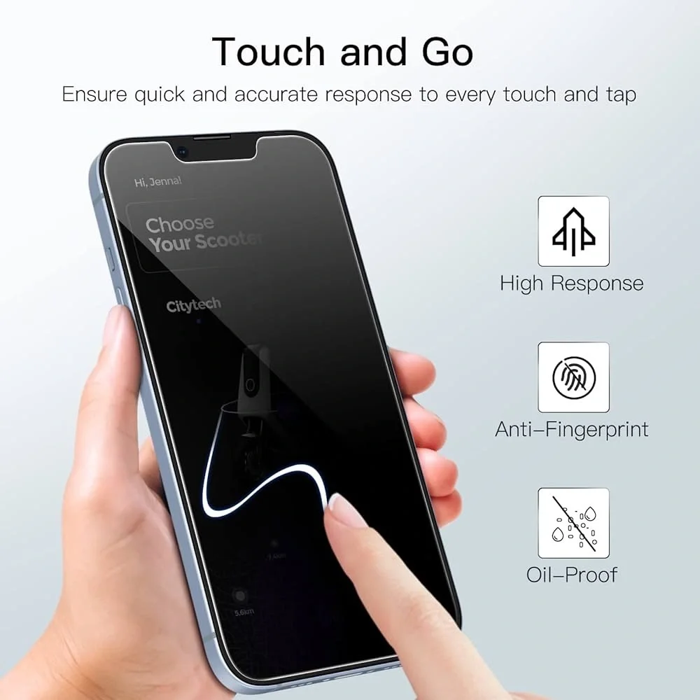 Privacy Screen Protector iPhone 14 Plus 6.7-Inch, Anti Spy Tempered Glass Film